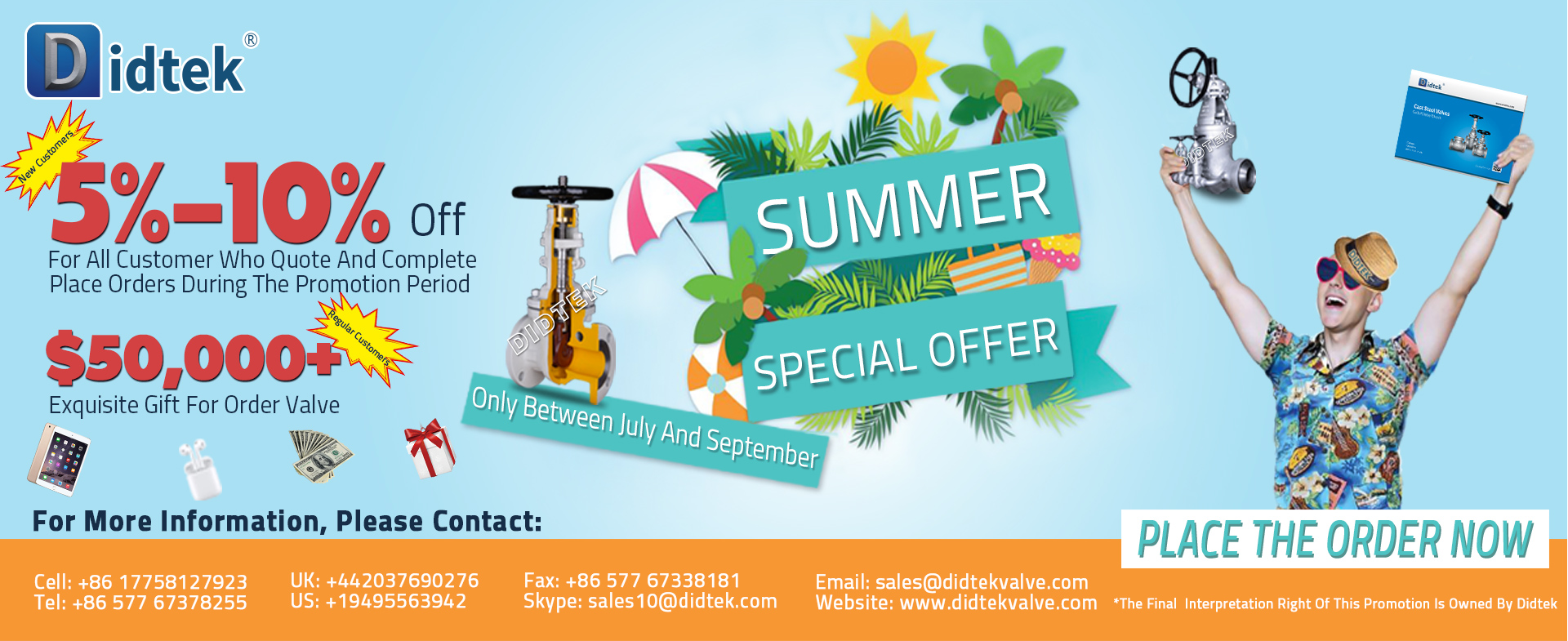 DIDTEK SUMMER PROMOTION CSV Banner