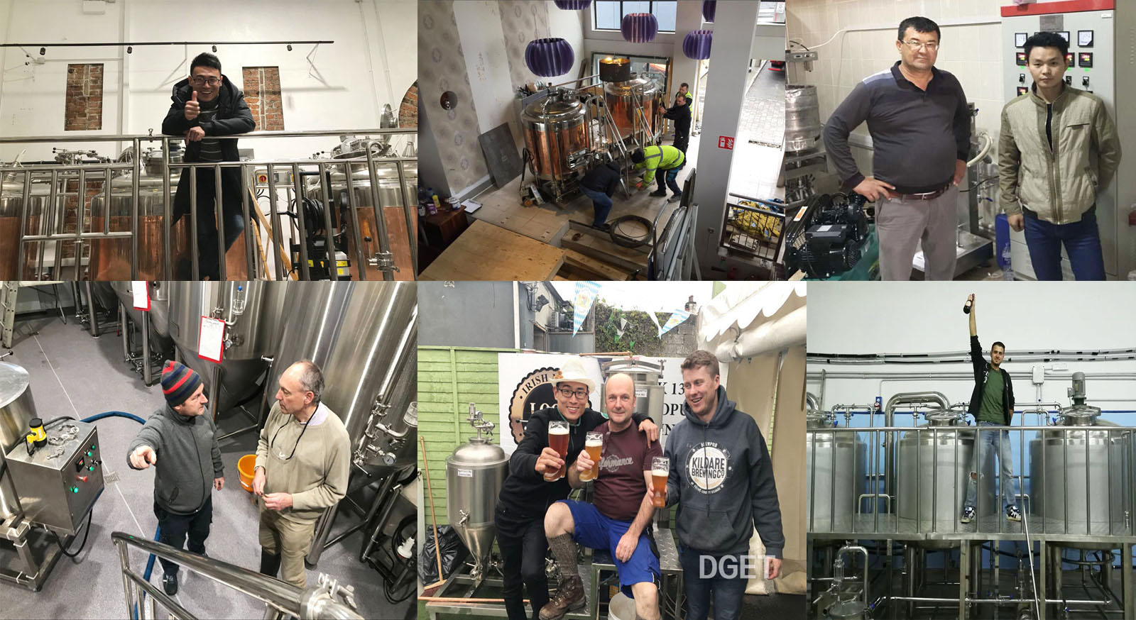 Install equipoment in Ireland and Italy for 1000L beer brewing equipment