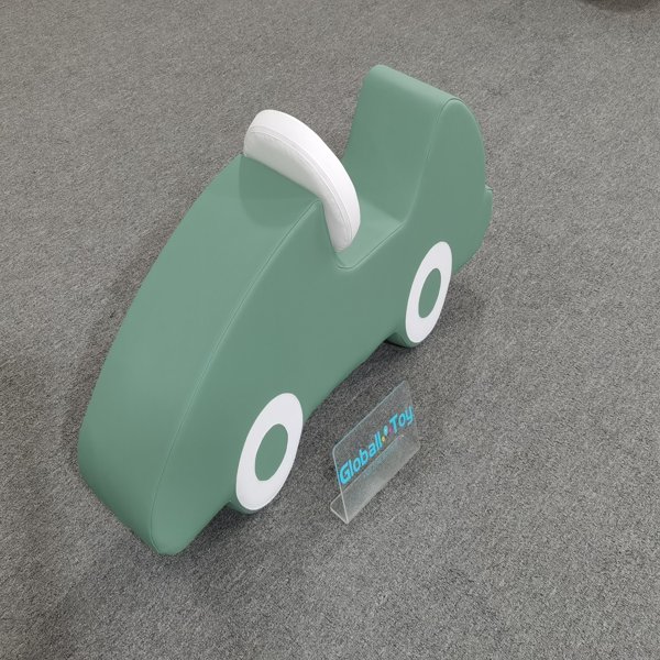 soft-play-car-rocker-green-toddler-car-toy-playroom-set-wholesaler mayorista-de-juego-de-sala-de-juegos-de-juguete-para-niños-verdes-coche-de-juego-suave