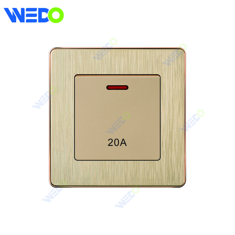 C72 China 20A Switch Big Button Electric Push Button Light Настенный выключатель много цветов белый серебро золото с хром