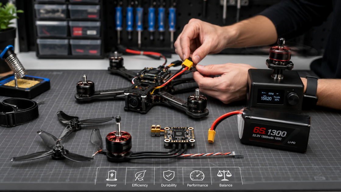 FPV Build Component Match Combinación de componentes de construcción FPV