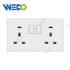 Ultra Trine Series Double 13A Switch Socket W / без неона с PC Materical With Color Home розетка
