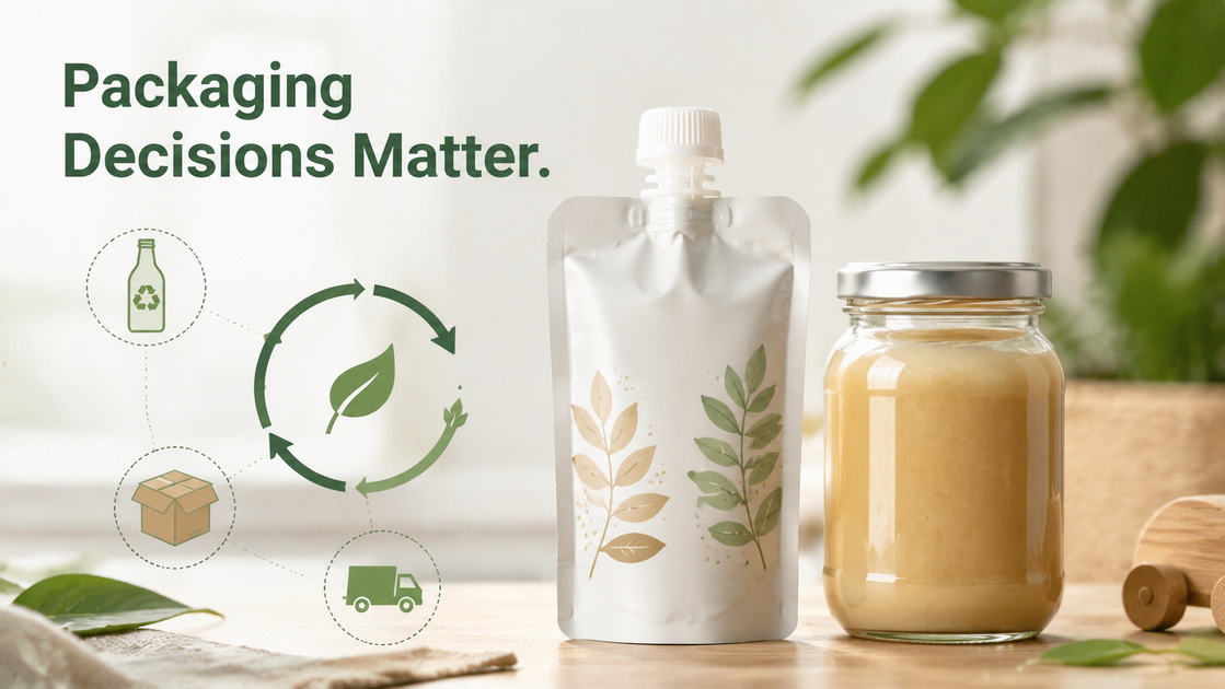 Sustainable Baby Food Packaging Decision Decisión sobre envasado sostenible de alimentos para bebés