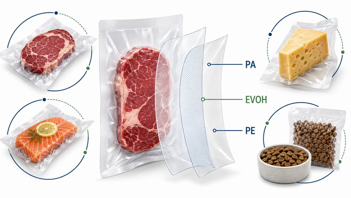 High Barrier Vacuum Pouch Materials Material för vakuumpåse med hög barriär