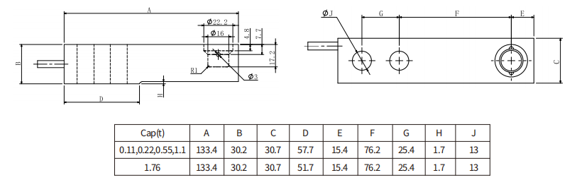 C3 Single Point Load Cell Precíziós súlymérő érzékelő FA509E