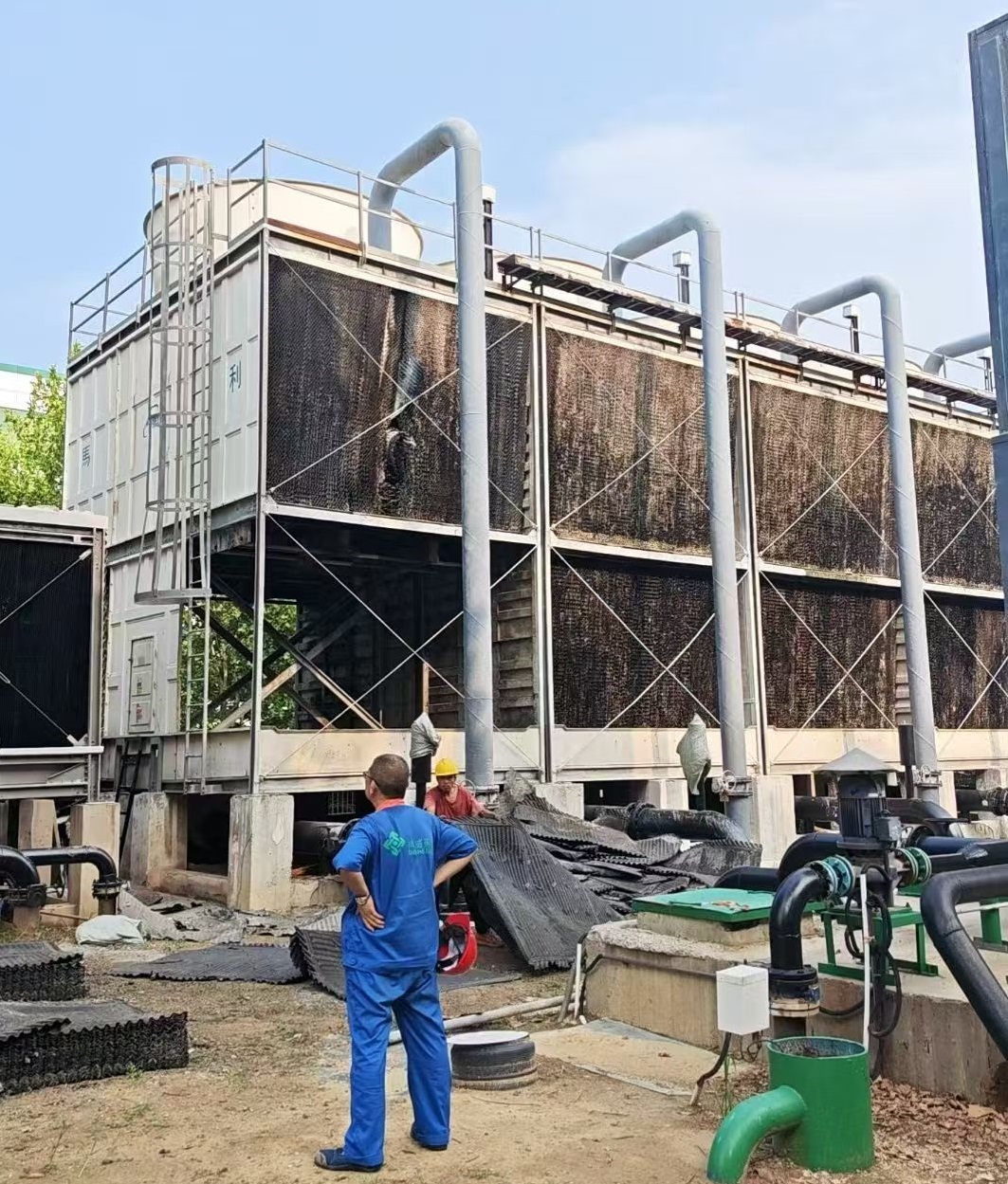 marley cooling tower filler replacement استبدال حشو برج التبريد مارلي