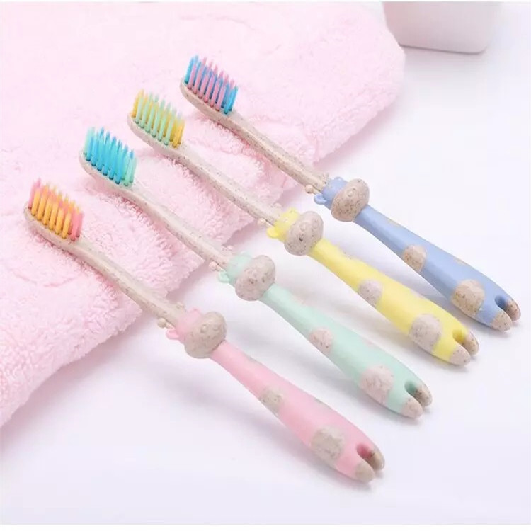 Eco Friendly Cheap Children Animal Shape Toothbrush Wheat Straw ...