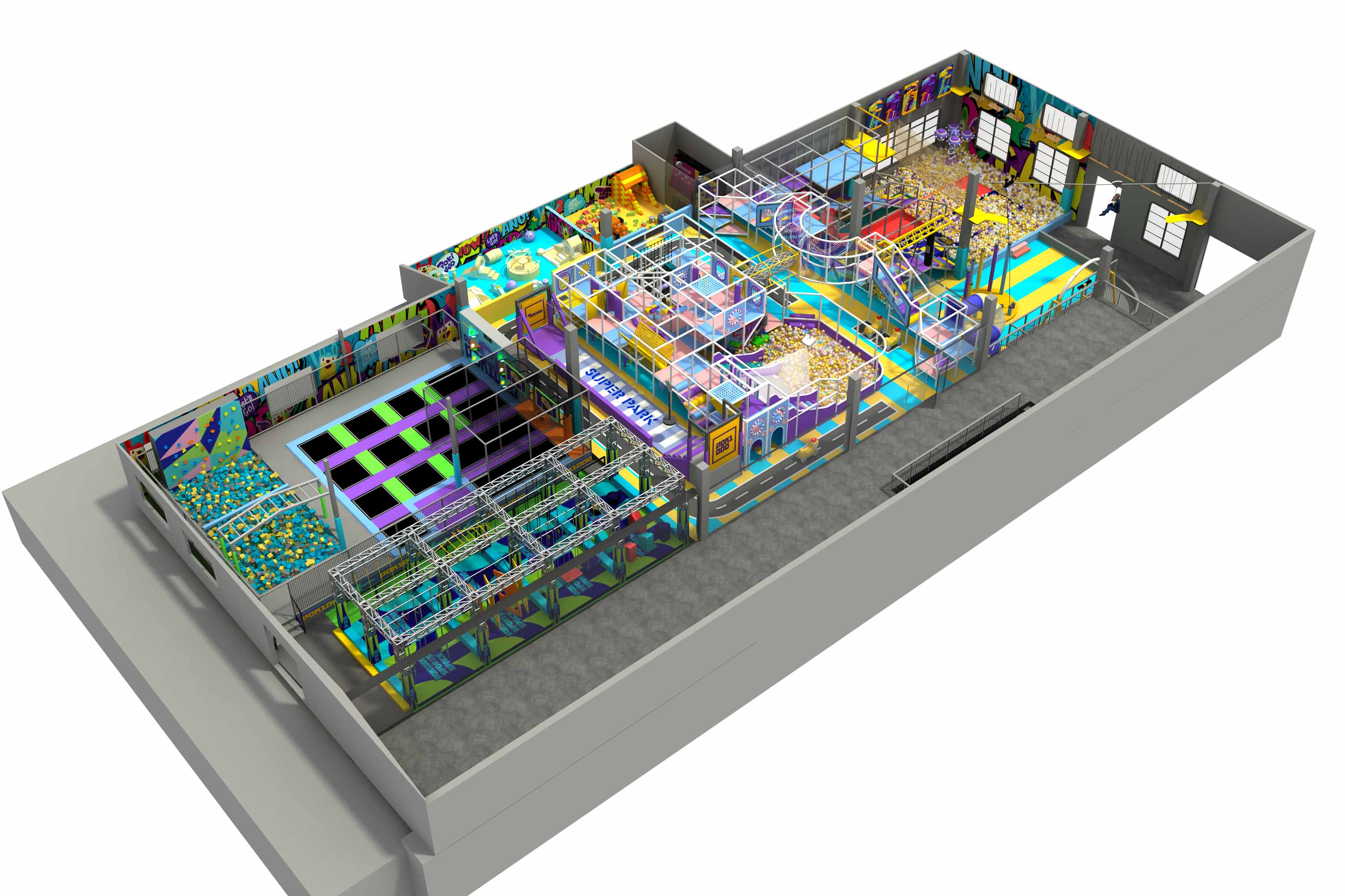 dise&ntilde;o de juegos infantiles interiores