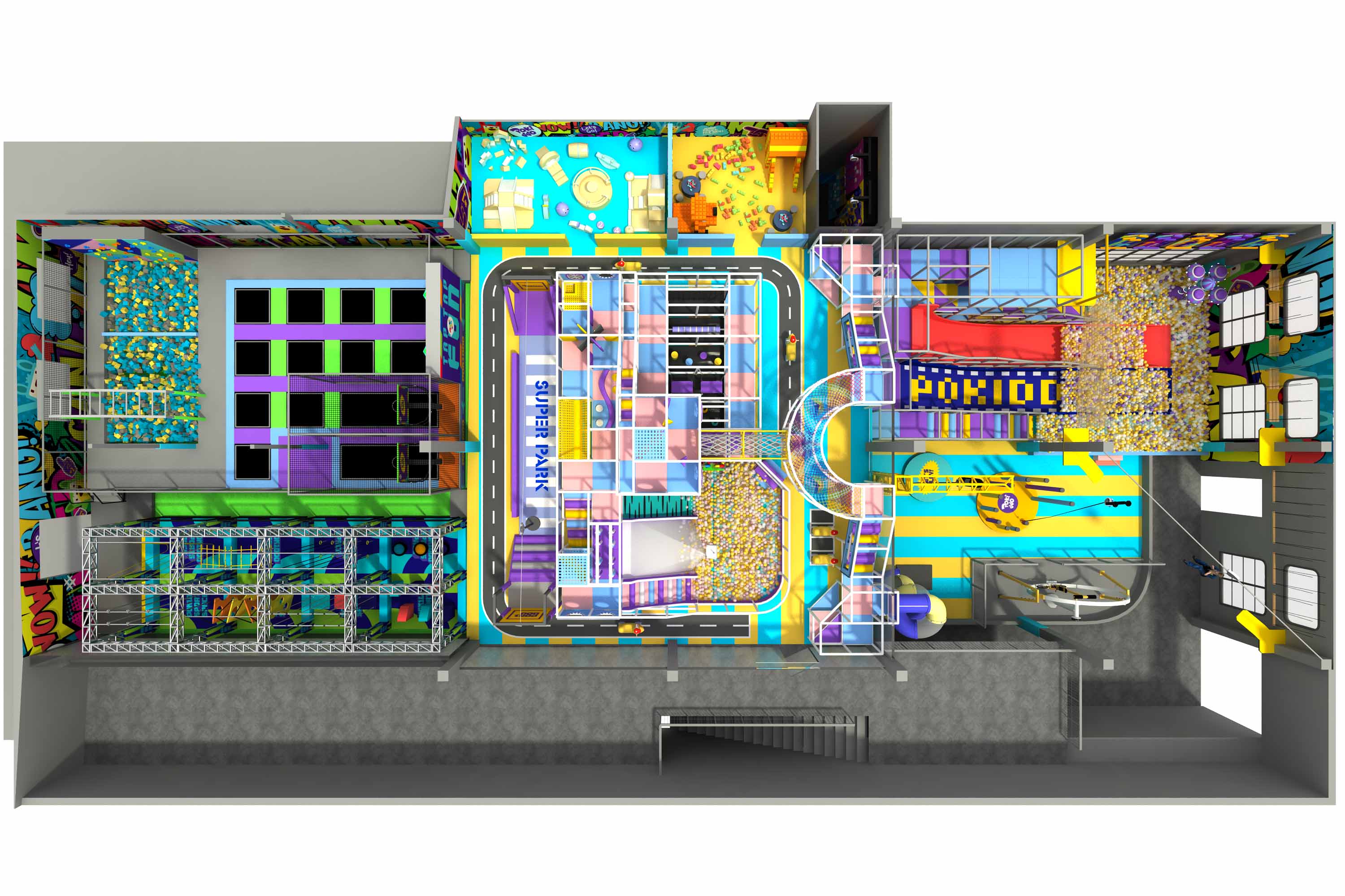 dise&ntilde;o de juegos infantiles interiores