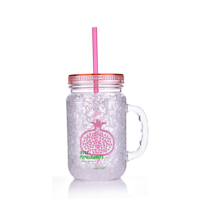 Double Wall Freezer Mason Jar, Freezable Gel Shot Glasses, Ice Cup with