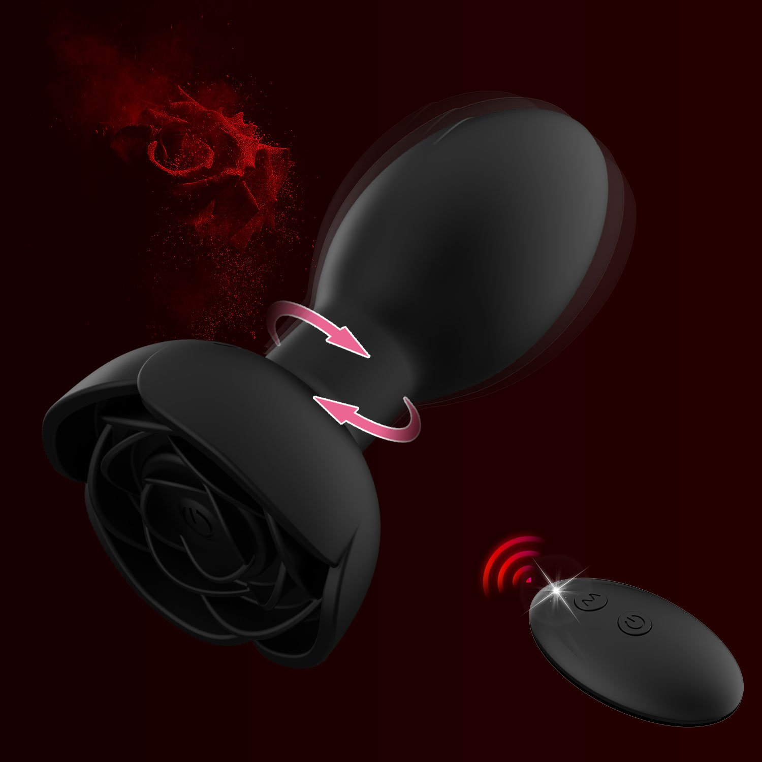 Schwarz-sto&szlig;ender Analvibrator-Prostata-Massageger&auml;t