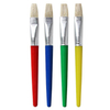 Plastic Handle Aluminium Ferrule Bristle Paint Brushes Flat
