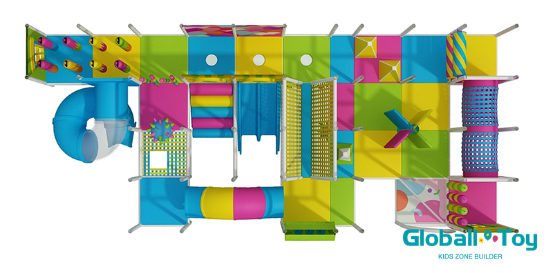 diseño-de-vista-superior-del-patio-de-juegos-interior-en colores pastel-cita-de-diseño-de-juego-suave