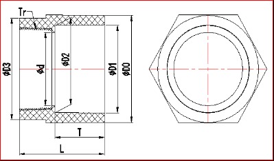 Adapt&eacute;r PVC samice PN16, NPT Typ 1