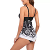 ชุดว่ายน้ำ Tankini พร้อมกระโปรงผู้หญิง
