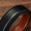 Men's double-sided leather pin buckle belt