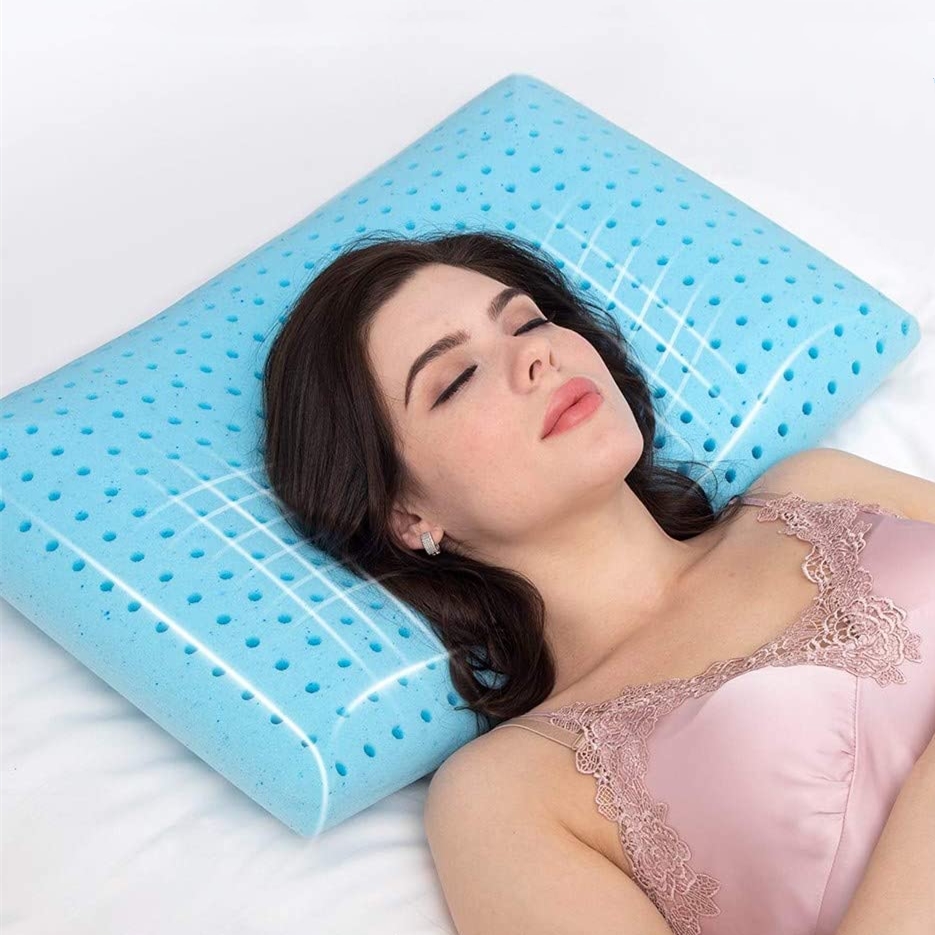 Soft Good Cooling Washable Cover Gel Infused Memory Foam Pillow 