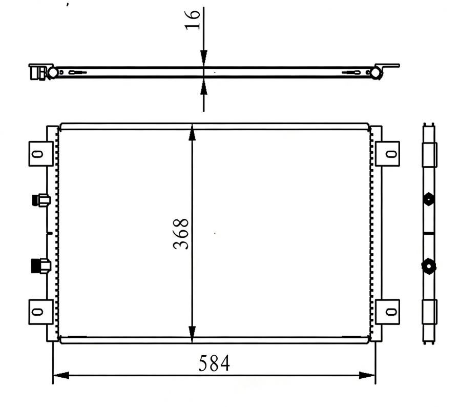 El condensador de CA 1640588 de dibujo de f&aacute;brica se adapta al motor Caterpillar y excavadora