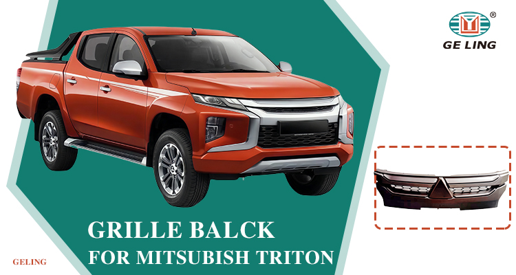 Rejilla de parachoques delantero negra para MITSUBISHI Triton L200 2019