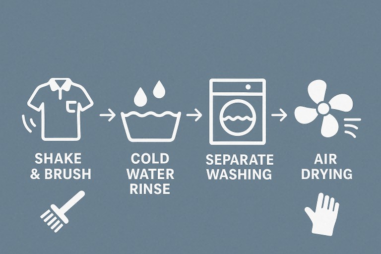 Видалення скловолокна з робочого одягу