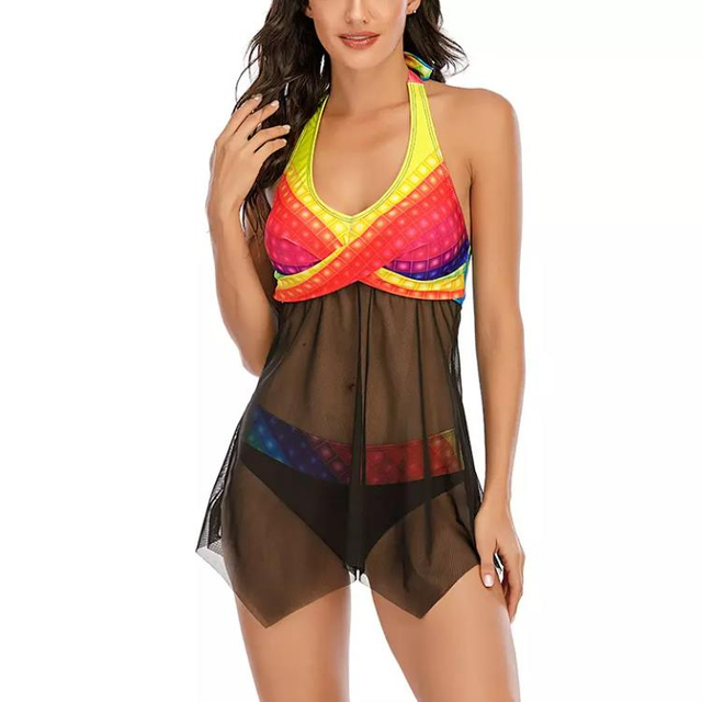 Tummy Mot Shart Tankini Beach
