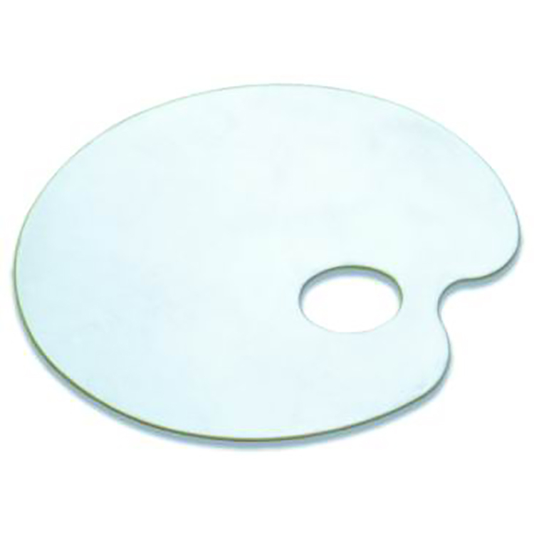 Flat Oval Plastic Palette 22x17cm