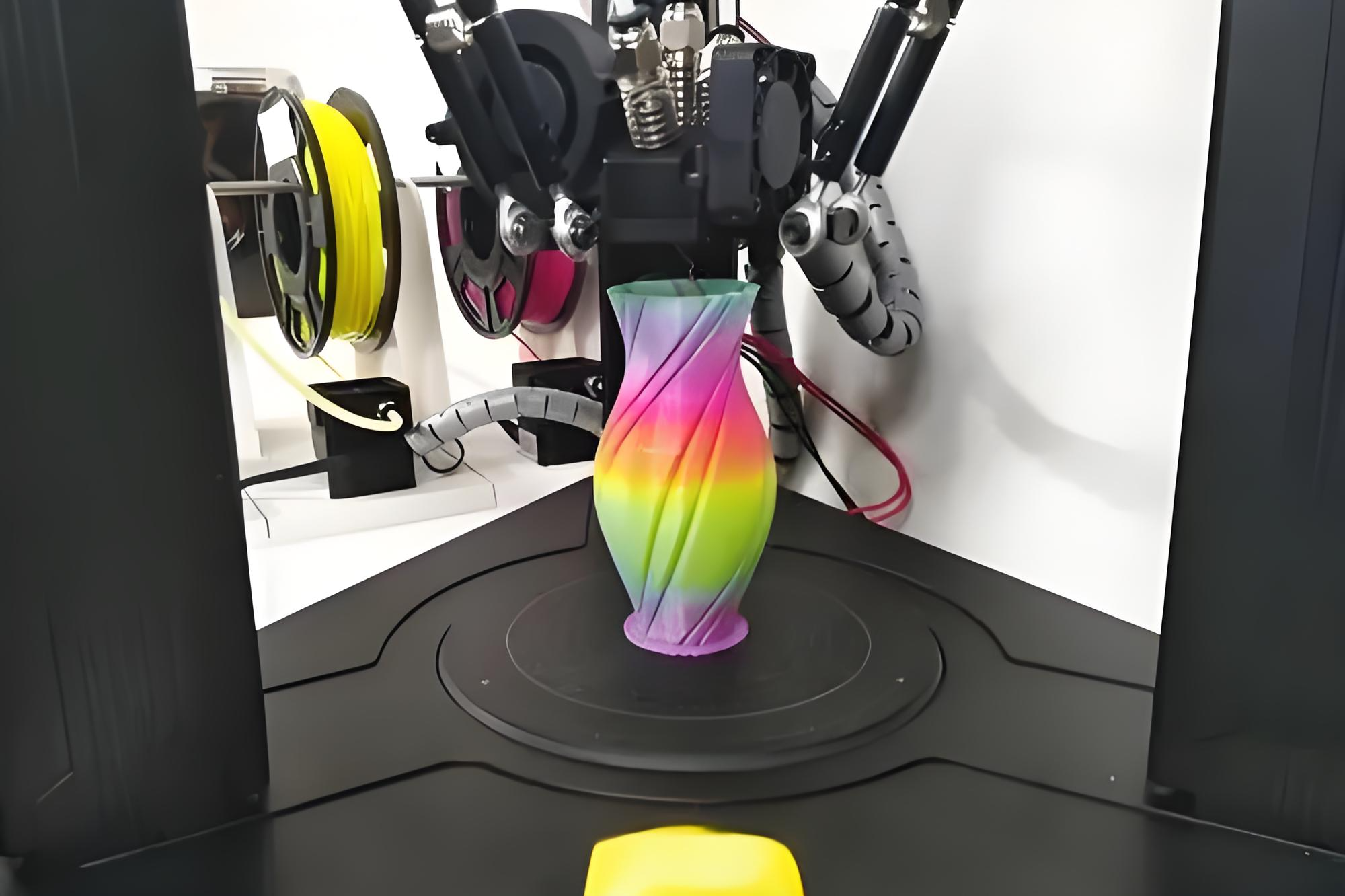 Multi color 3D printing process