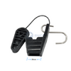 Plastic drop wedge clamp for flat fo drop cable