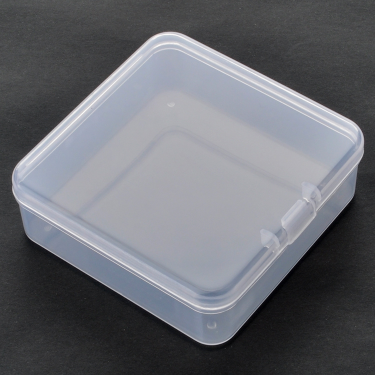 Square Empty Plastic Organizer Box 7.4x7.4x2.6cm