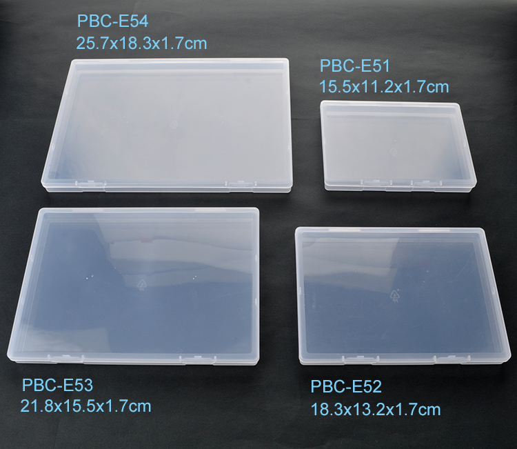 Flat Empty Plastic Organizer Box 15.5x11.2x1.7cm