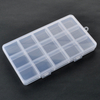 15 Grids Plastic Organizer Box 17.4x9.8x1.7cm