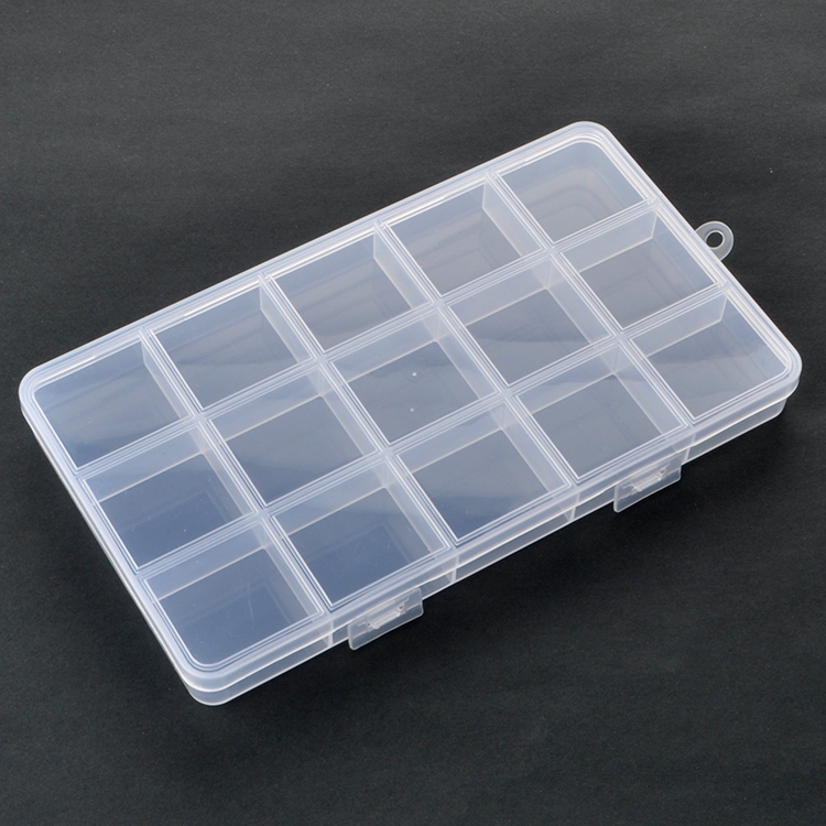15 Grids Plastic Organizer Box 17.4x9.8x1.7cm