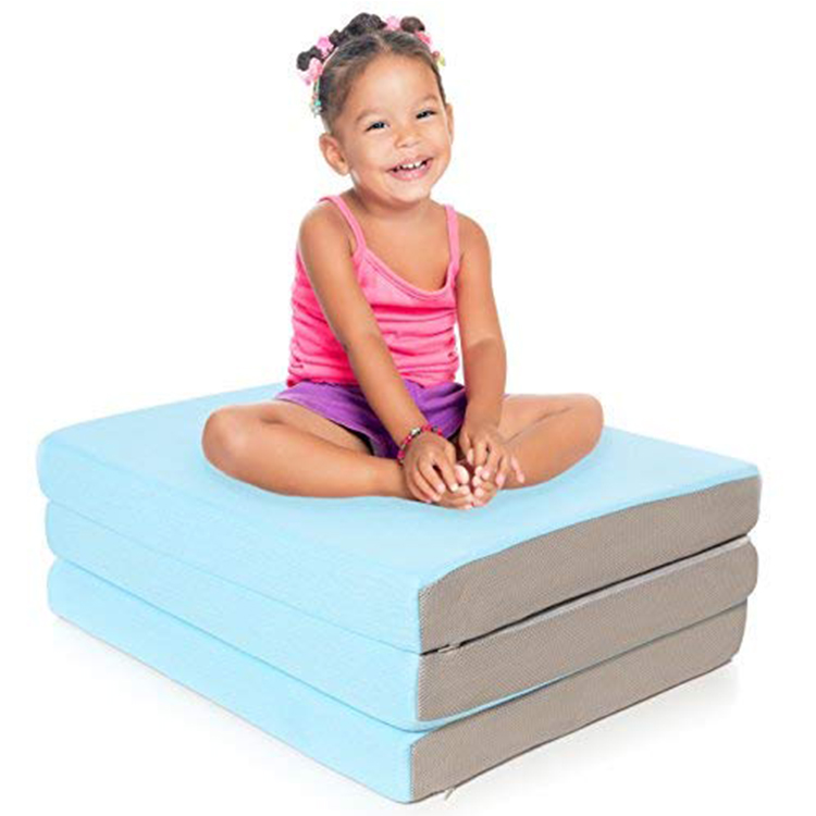 CPS 3D Light Blue Comfort Baby Folding Mattress