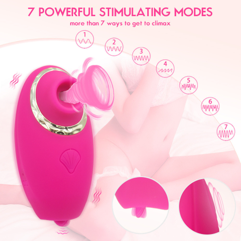 Vibrador de succión de silicona
