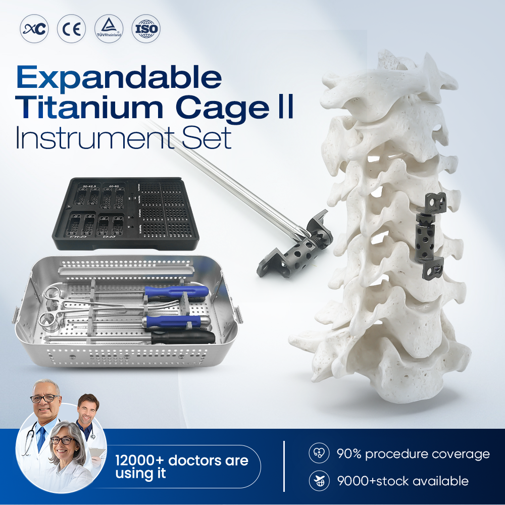 Hoʻonohonoho ʻia nā mea kani Titanium Cage II | Kiko Pa'i Pa'i Pu'a Pu'a hope | XC Medico