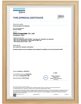 Espuma de PVC UNION P100 certificada pela DNV - verificada para aplicações Aplicações Marítimas e offshore