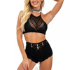 Gebl&uuml;mter Tank-Top-Badeanzug-Tankini