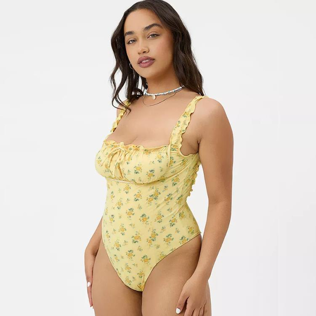 Roztomil&eacute; bavlněn&eacute; d&aacute;msk&eacute; jednod&iacute;ln&eacute; plavky