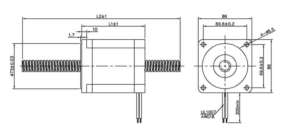 Nema 34 Captive Linear Stepper Motor