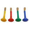 Set of 4 Chinese Multi-color Plastic Handle Ferrule Bristle Brush
