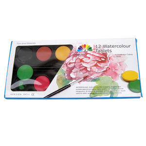 12 Colour Watercolour Tables Set Φ30x4mm