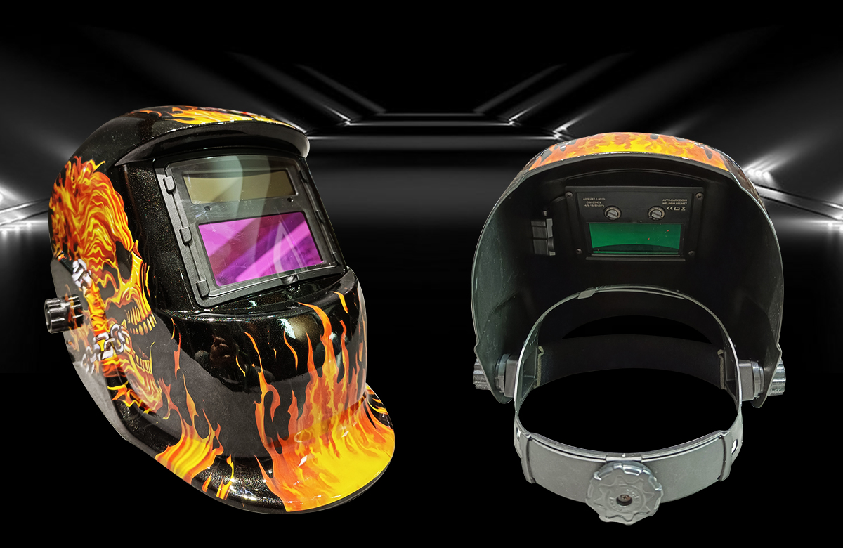 Automatisch verdunkelnder Schwei&szlig;helm von inwelt