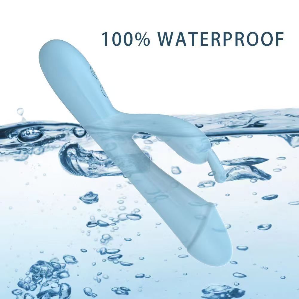 Orelhas de coelho de silicone sem costura com tudo inclu&iacute;do e vibrador de ponto G adequado para iniciantes para mulheres