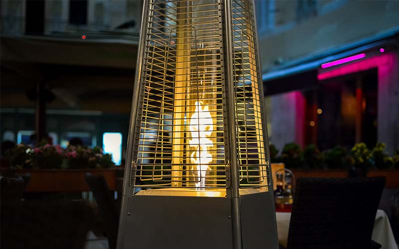 الروطان الهرم البروبان سخان الفناء - GB-WARM