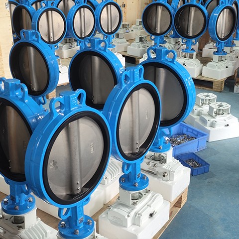 HK60-DC صمام الفراشة الكهربائي المبطن بـ PTFE مصنع COVNA&middot;