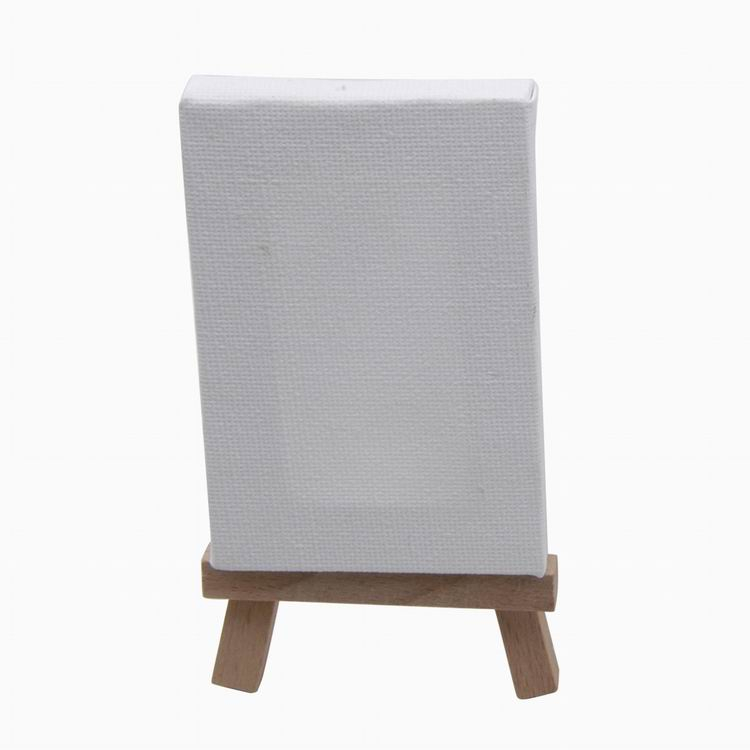 Mini Stretched Canvas And Easel 13x7x2cm 1.0x1.0cm Stretcher Bar 380gsm Cotton Rectangular 6x9cm