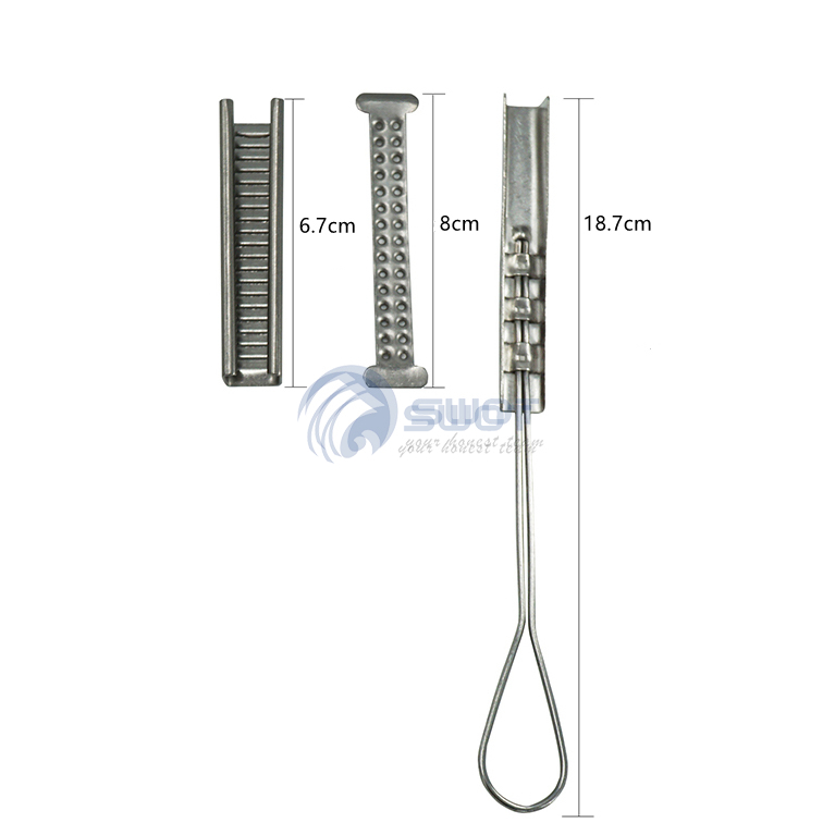 Stainless steel drop wedge clamp for flat fo drop cable ODWAC