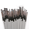 24Pcs Short Handle Nylon Brush and Palette Knife Set with Nylon Roll-Up Bag