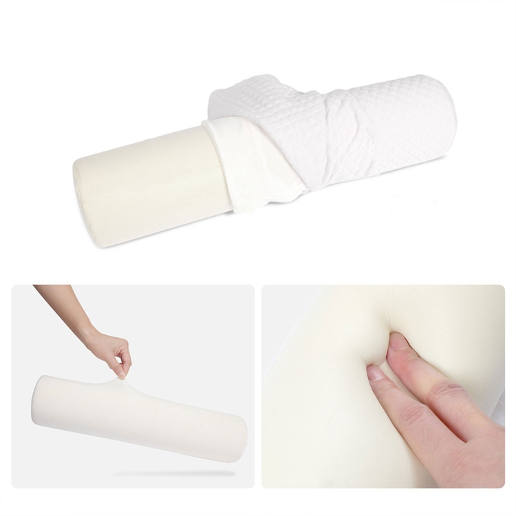 Round Cervical Roll Neck Back Knee Memory Foam Pillow 