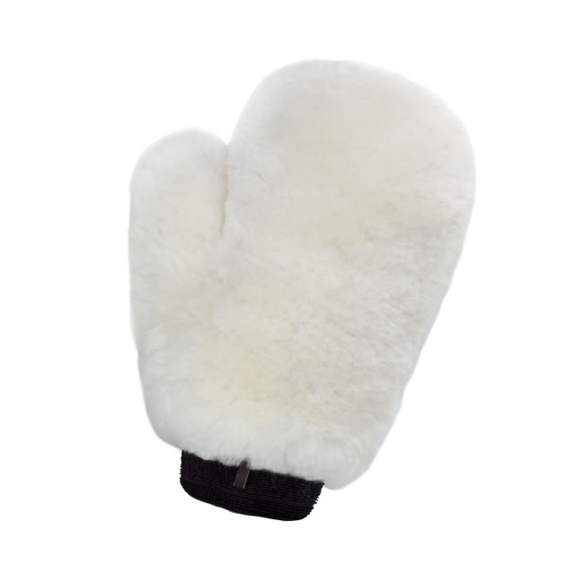 Waschhandschuhe aus synthetischer Wolle
